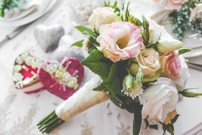 Ein Hochzeits-Blumenstrauß